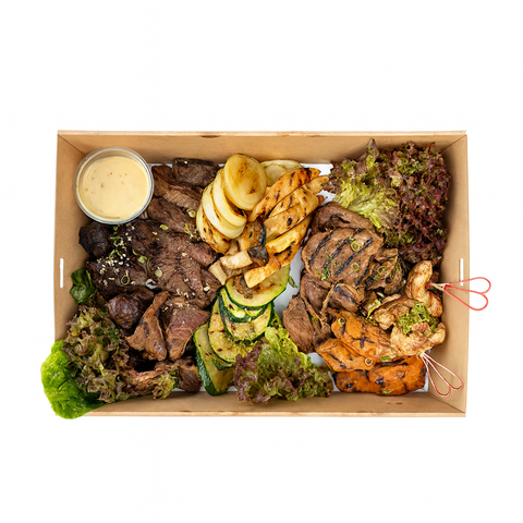 Chargrill Meat Platter Box with Veggie
