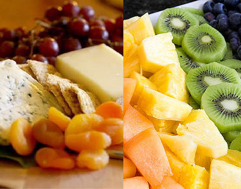 Combined Cheese and Fruit Platter